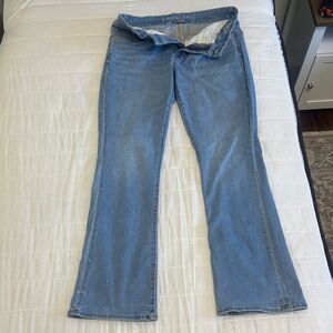 American Eagle Outfitters Light Wash Wide Leg Jeans
